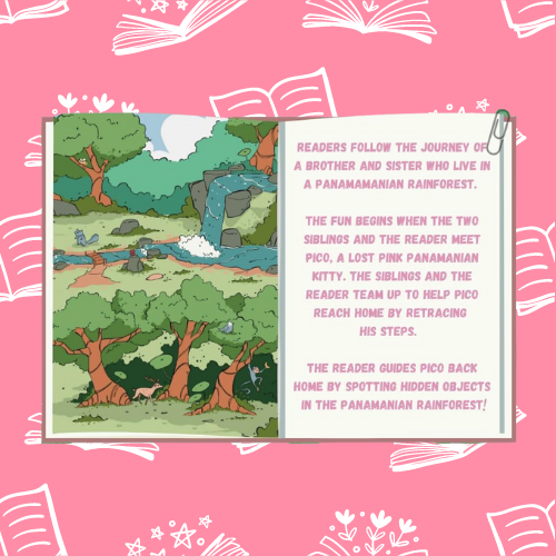 Pico the Pink Kitty - Adventure in the Rainforest- Children's Book & Stuffed Pink Kitty Plushie Set - Eye-Catching Full Color Illustrations - Kitty Stuffed Animal & Kids Book Bundle For Ages 3-8 Years